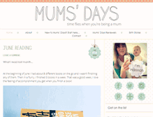 Tablet Screenshot of mumsdays.com